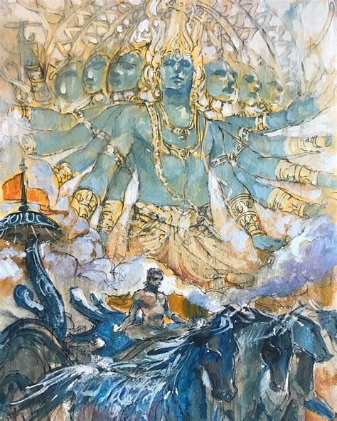 Lord Krishna’s Vishwaroopam | Vedic art, Lord shiva painting, Hinduism art