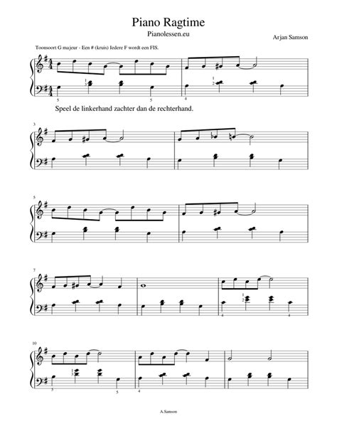 Piano Ragtime Sheet music for Piano (Solo) | Musescore.com