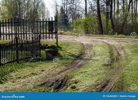 Old Wooden Fence in the Garden in Countryside Stock Image - Image of wooden, outdoors: 126460483