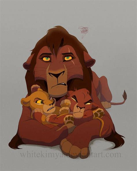 Kovu's wonderful life as a father by WhiteKimya (With images) | Lion king fan art, Disney lion ...