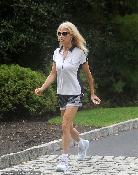 Kellyanne Conway is spotted going for a walk in her affluent New Jersey ...