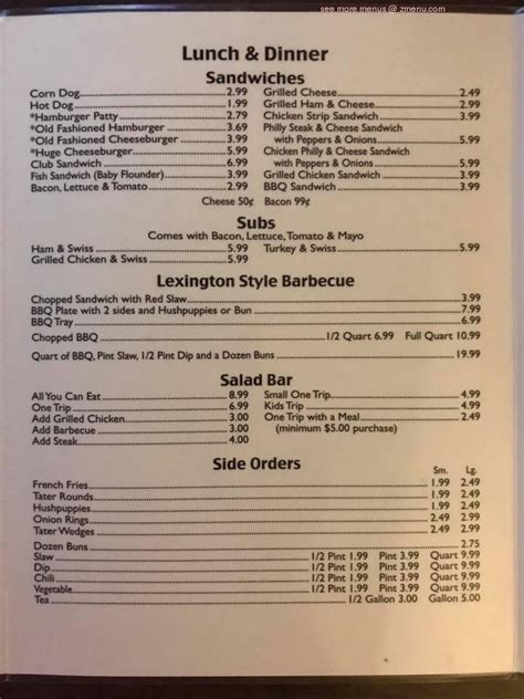 Online Menu of Randys Restaurant Restaurant, Lexington, North Carolina, 27292 - Zmenu