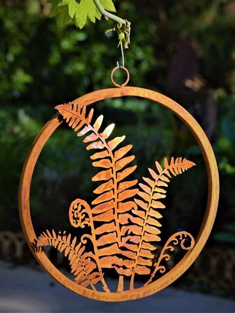 Fern Ring | Fern Wall Art | Fern Frond | Woodland Home Decor | Metal Wall Art | Front Door Decor ...