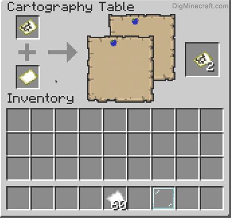 Make a copy of a map using a Cartography Table in Minecraft