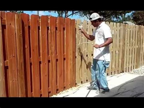 How to Apply Stain to the Fence - YouTube