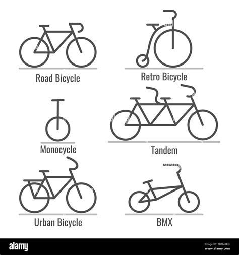 Bicycle types collection Stock Vector Image & Art - Alamy