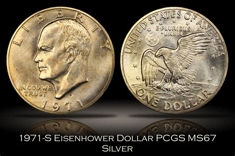 Michael Kittle Rare Coins - 1971-S Eisenhower Silver Dollar PCGS MS67