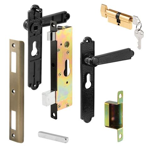 Prime-Line Single Cylinder Black Brass Security Door Mortise Lock-K 5092 - The Home Depot