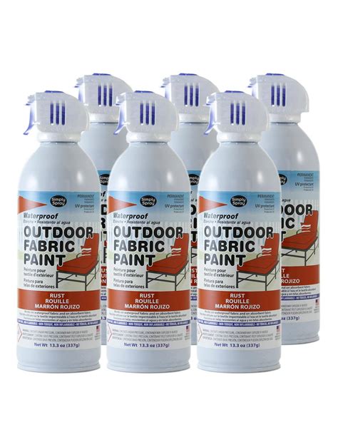 Simply Spray Outdoor Waterproof Fabric Spray Paint RUST 6 | Etsy