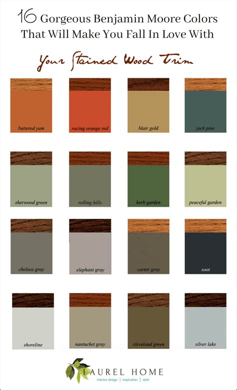 The Stained Wood Trim Stays - 16 Wall Colors To Make It Sing - Laurel Home