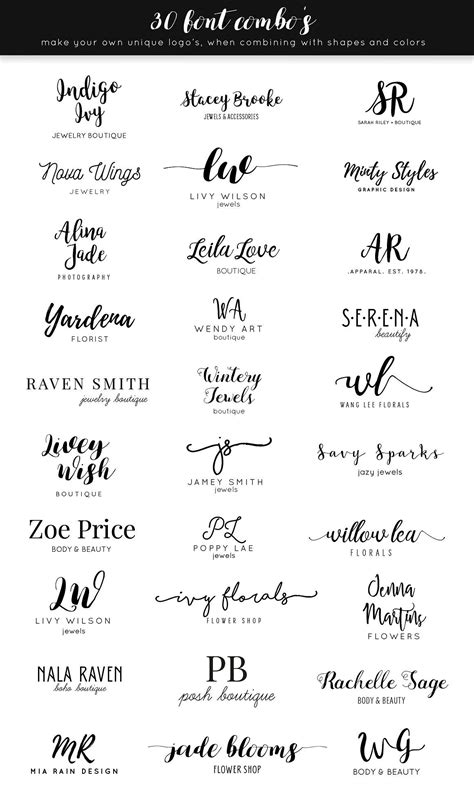 Stylish Premade Logo Creator Kit | Stylish logo, Tattoo fonts, Hand lettering fonts