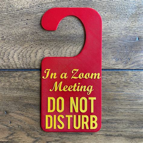 Door Hanger in a Zoom Meeting Do Not Disturb. Universal - Etsy