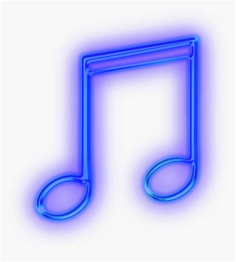 ##ftestickers #music #musicnote #neon #blue #glowing - Music Note ...