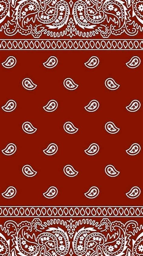 Download Blood Gang Red Paisleys Pattern Wallpaper | Wallpapers.com