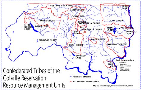 Map of Colville Reservation Lakes