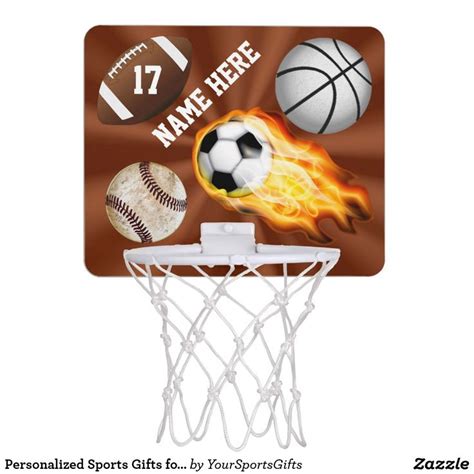 Personalized Sports Gifts for Kids Mini Hoop | Zazzle.com | Personalized sports gifts, Sports ...