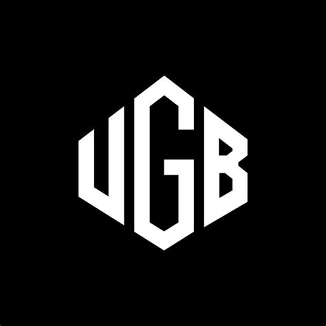 diseño de logotipo de letra ugb con forma de polígono. diseño de ...