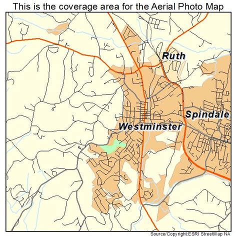 Aerial Photography Map of Rutherfordton, NC North Carolina