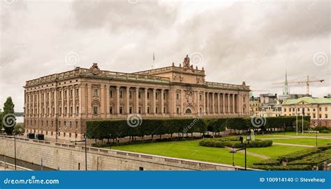 Parliament of Riksdag Building in Stockholm Stock Photo - Image of ...