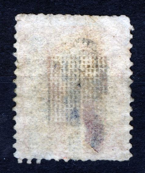 USA - STAMP, RARE 1867, George Washington 3c, ROSE, GRILL, USED ...