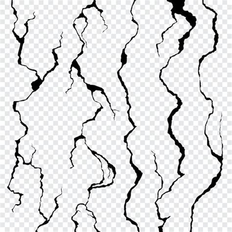 Premium Vector | Wall cracks isolated on transparent