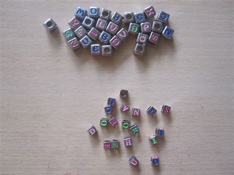 Claystationyong: cute metal alphabet beads