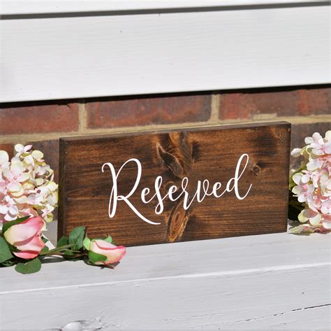 Reserved Table Sign Rustic Wedding Signs Reserved Sign Wedding | Etsy