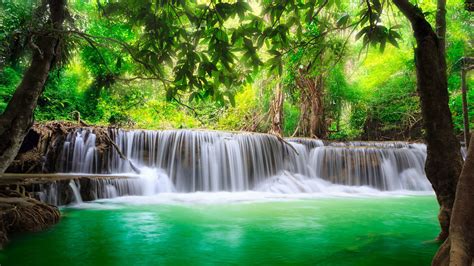 Green Lake Waterfall Wallpaper Hd - Waterfall Hd Wallpapers 1080p ...