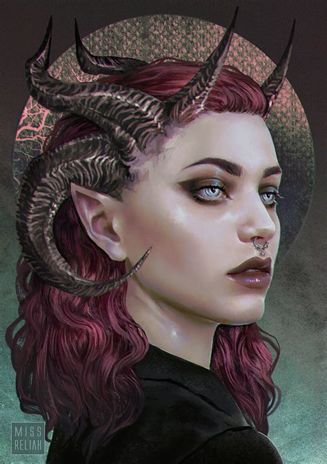 ArtStation - Tiefling portrait