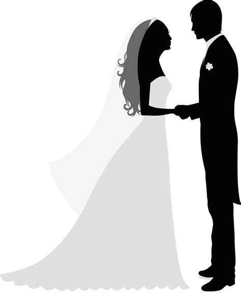 Wedding invitation Bridegroom - Decorated bride and groom png download ...