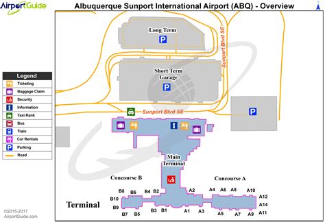 Albuquerque International Sunport - Airport Terminal Map