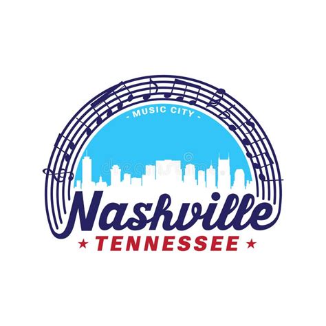 Nashville, Tennessee, USA. Nashville Logo Design Template. Vector and ...