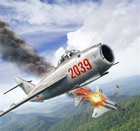 MiG-17F Fresco C vs F-4 Phantom II, Vietnam War (Valery Petelin) | Авиация, Холодная война ...