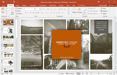 Adventures Outdoor Image Template For PowerPoint