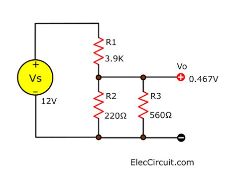 Learn voltage divider circuit works with rule and calculating | ElecCircuit