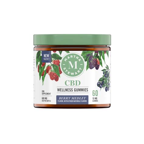 Martha Stewart CBD, Wellness Berry Medley Gummies, Isolate THC-Free ...