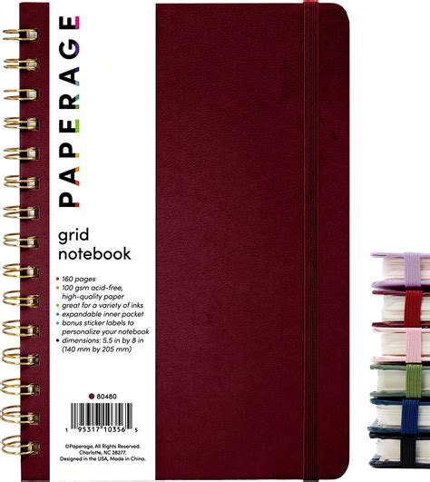 Amazon.com : Dot Grid Spiral Notebook A5 Spiral Bullet Dotted Journal 160 Pages Thick Dot Paper ...