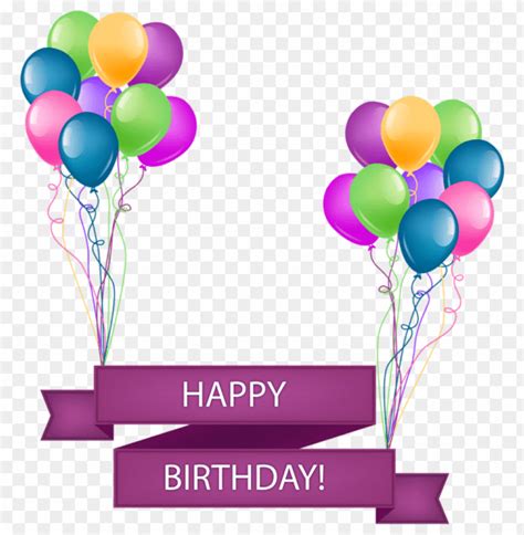 free PNG Download happy birthday banner with balloons transparent png images background PNG ...