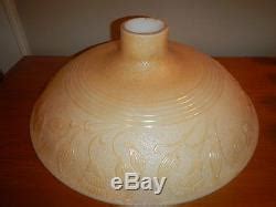 Vintage Antique Torchiere Glass Lamp Shade 16 Inches Gold Luster Art Deco