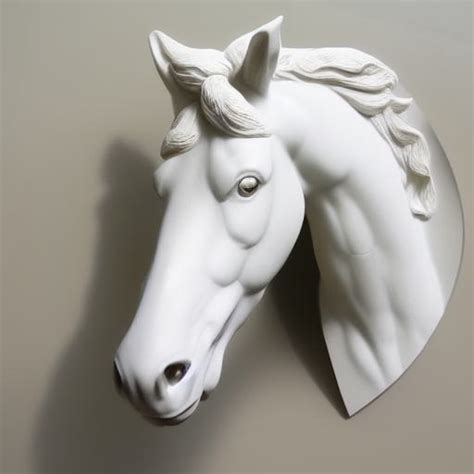 Best AI Photo: A white horse head sculpture | Promptify