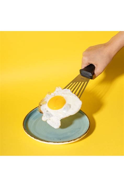 344 - Flexible Slotted Turner/Flipper Spatula - Stainless Steel Non Stick Turning/Flipping Spatula