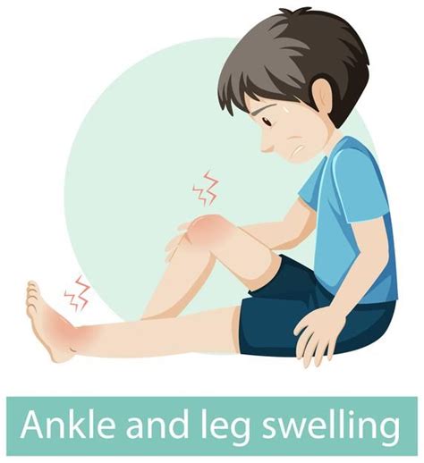 Cartoon character with ankle and leg swe... | Free Vector #Freepik # ...