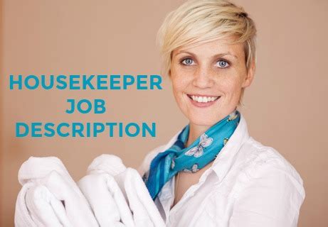Housekeeper Job Description Template | PDF Template