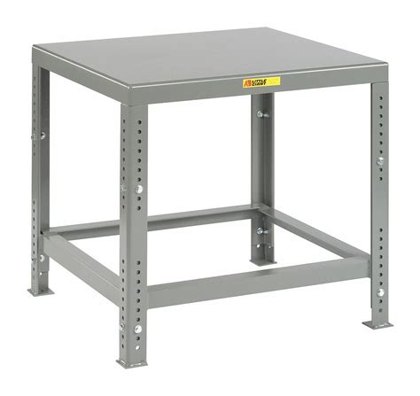 LITTLE GIANT Adjustable Height Work Table, Steel, 30 in Depth, 30 in to 37 in Height, 48 in ...