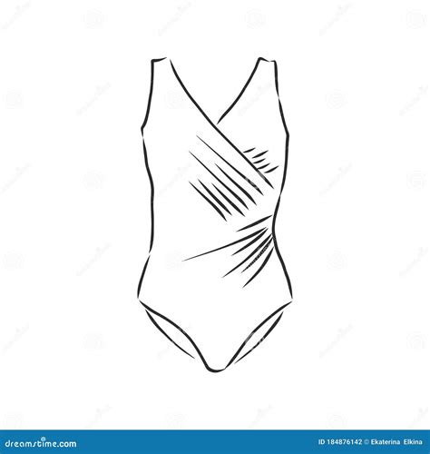 Beautiful Woman Bodies in Bikini Vector Illustration . Swimsuit, Vector Sketch Illustration ...