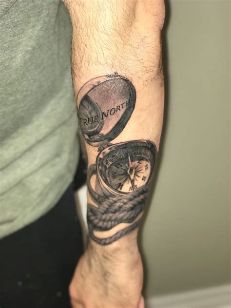 True North Compass by Mikey at The Shop Tattoo in Toronto, Canada. : r/tattoos