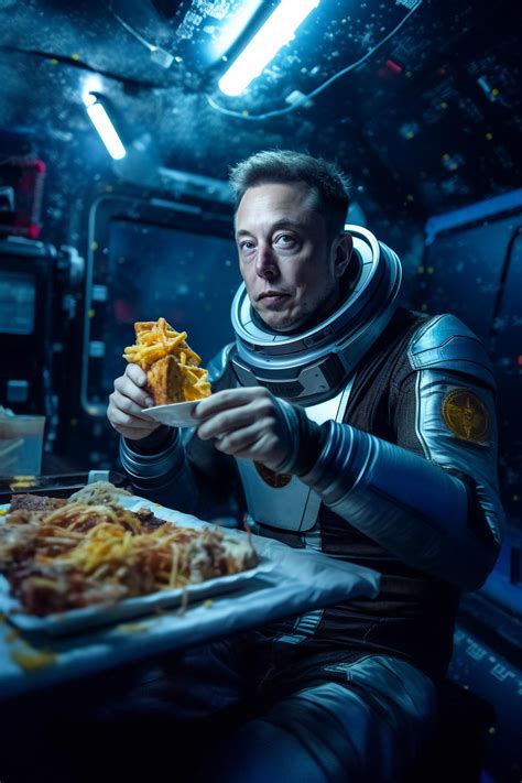 Elon Musk eating food inside spaceship by Coolarts223 on DeviantArt