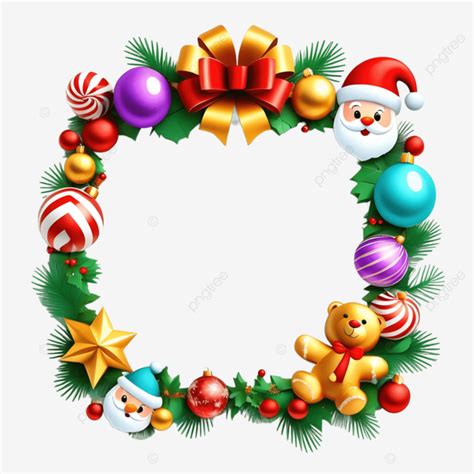 Beautiful Christmas Wreath With Decorations, Christmas Wreath, Christmas, Wreath PNG Transparent ...