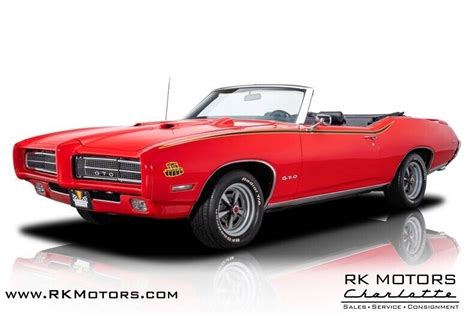 1969 Pontiac Gto Red Convertible 400 Ram Air Iii V8 3 Speed Automatic