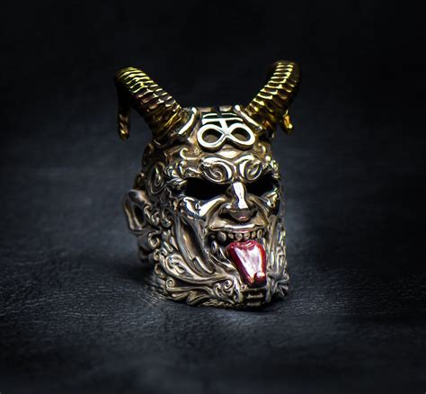 The Soulless Devil Leviathan Ring – Mortis Ores Precious Metals Jewelry, Silver Skull Ring ...